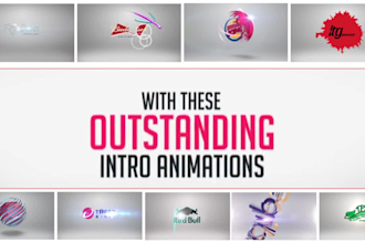 create logo intro and youtube intro outro video animation