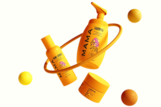 design shampoo, conditioner, hair oil, cosmetic, skincare label and 3d mockups
