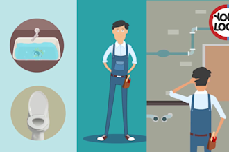 do plumber 2d whiteboard spokesperson short video ads promo