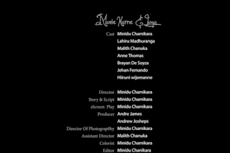 create movie opening and end credit roll