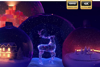 create 2026 awesome christmas video animation with licensed