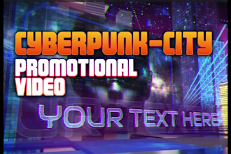 create cyberpunk city promotional video