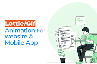 create lottie json, animated gif or loader animation for you