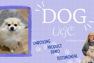 create dog ugc in german, deutsch
