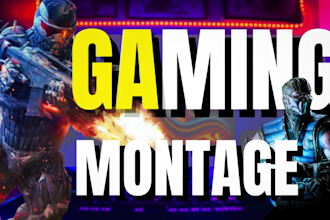 do gaming video editing and montages for youtube