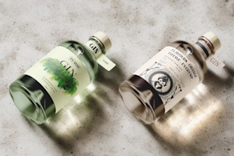 design wine, gin, whiskey, vodka, beer, energy drink can or bottle labels