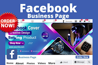 design and create facebook business page and social media account