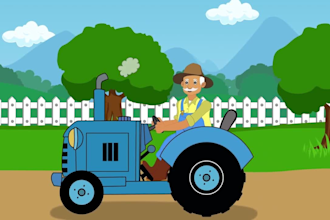create 2d animated youtube videos for kids, nursery rhymes, and children songs