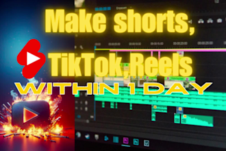 create 10 viral motivational reels, music text videos, faceless shorts in 1 day