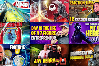 design an eye catchy youtube gaming thumbnail