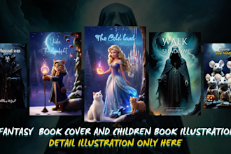 create fantasy and children book cover