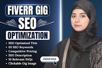write complete fiverr gig SEO optimized data and gig description