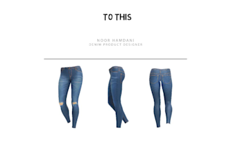do 3d apparel mockup of your denim jeans sketch and idea
