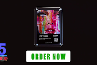 create 3d nft art, crypto card, or image animation