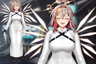 draw color 2d vtuber model, vtuber commission, live2d vtuber model, 3d vtuber