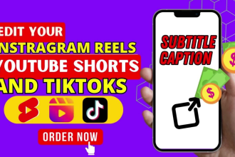 edit instragram reels, yt shorts with professional subtitle and caption