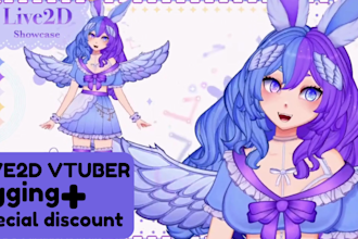 design and rig live2d vtuber model  vtuber commission live 2d vtuber model anime