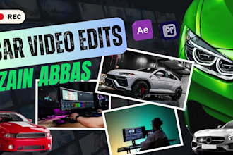 edit car videos, slideshows, youtube intro outro in 4k quality