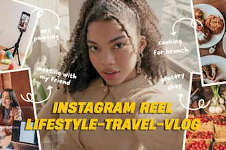 edit travel and lifestyle vlog reels for instagram or tiktok