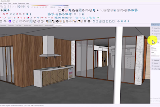 create sketchup 3d model and photorealistic rendering