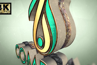 gold luxury and epic logo intro
