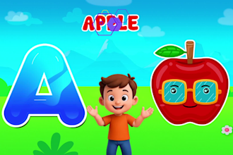 create 2d animation kids learning videos