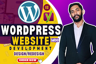 create website with custom wordpress design and website development