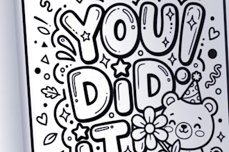 design bold and easy coloring book with cover for KDP