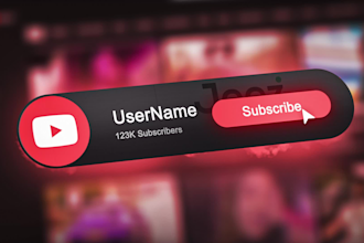 create youtube subscribe and social media popup animations