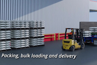 create realistic 3d industrial animation factory tour warehouse animation video