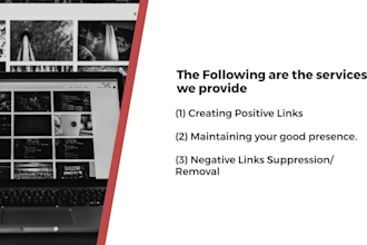 do online reputation management or remove any negative links