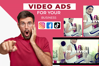 create professional video ads for instagram facebook and tictok