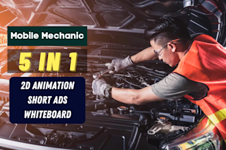 create mobile mechanic animated promo video ads