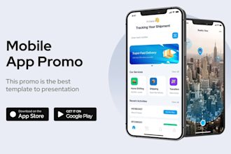 create a professional app promo video and website promo video for your business