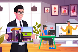 create 2d animated explainer video, marketing video ads