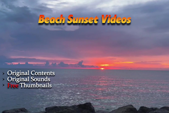 create  1080p HQ beach sunset videos for youtube