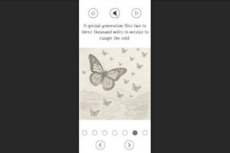 create an interactive animated story book or ebook