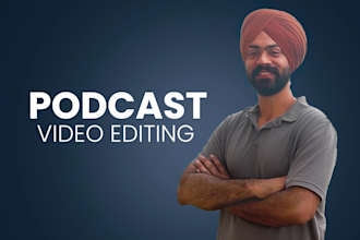 professionally edit your podcast video with audio cleanup and motion graphics