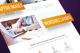 create a responsive landing page website