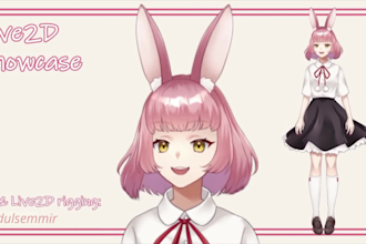 draw and rig 2d vtuber model 3d vtuber model rigging anime vtuber design facerig