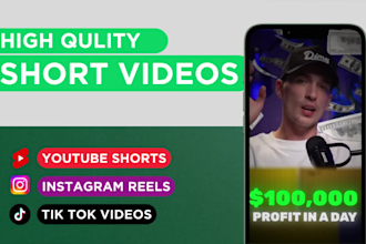 edit creative youtube shorts, instagram reels and tiktok videos