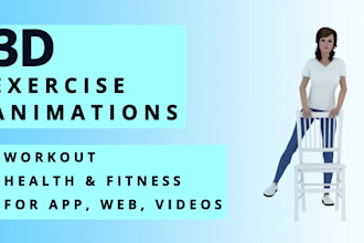 do 3d exercise animations for apps, unity, and videos