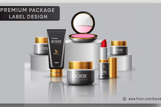design modern makeup skincare cosmetic product packaging label box