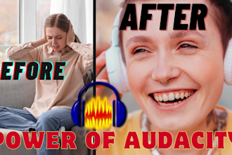 do audio editing to remove background noise, repair, and cleaning in audacity