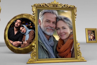 do beautiful wedding and family photo slideshow video
