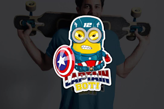 create awesome unique cartoon characters gaming  mascot logo
