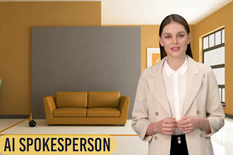 make a promotional ai spokesperson video for your business