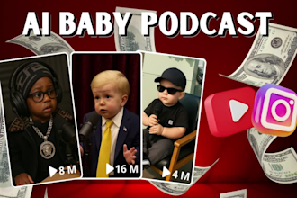 viral ai baby podcast videos ai baby talking podcast for youtube, tiktok