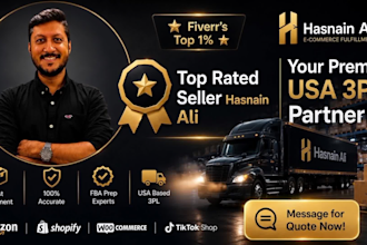 be your USA 3pl and prep center for fba and shopify
