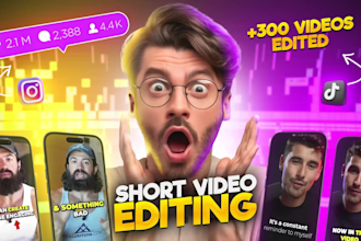 edit viral tik tok videos, instagram reels or youtube shorts